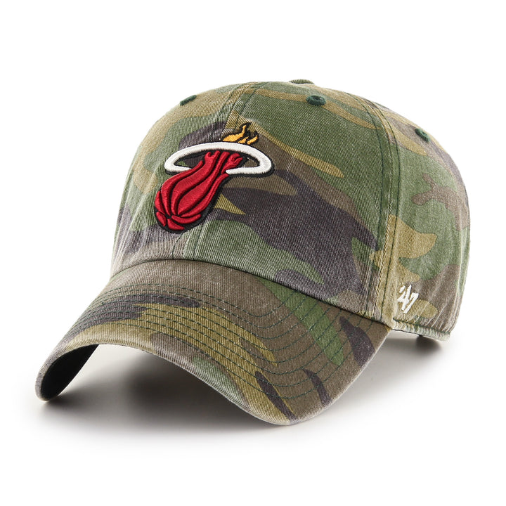 Miami Heat 47 Brand Clean Up Adjustable Hat - Camo