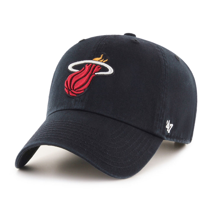Miami Heat 47 Brand Clean Up Hat Adjustable Cap Black
