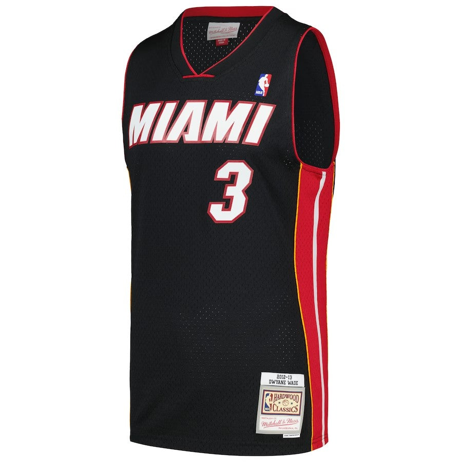 Miami Heat Mitchell & Ness Dwyane Wade #3 Hardwood Classics Swingman 2012-13 Jersey - Black