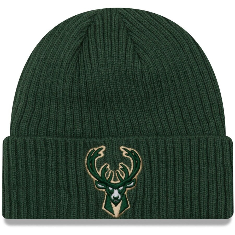 Milwaukee Bucks New Era Core Classic Cuffed Knit Hat - Hunter Green