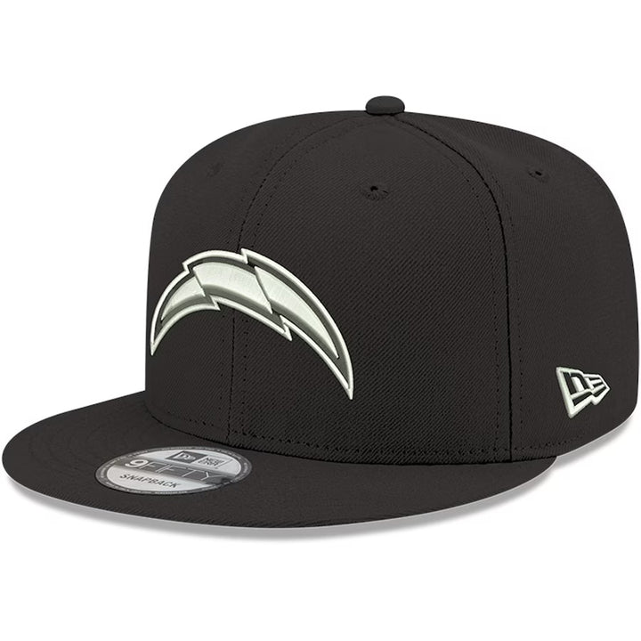 New Era Los Angeles Chargers Black B-Dub 9FIFTY Adjustable Snapback Hat