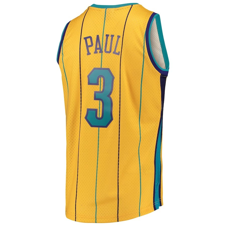 New Orleans Hornets Mitchell & Ness Chris Paul #3 Yellow Hardwood Classics Swingman 2010-11 Jersey