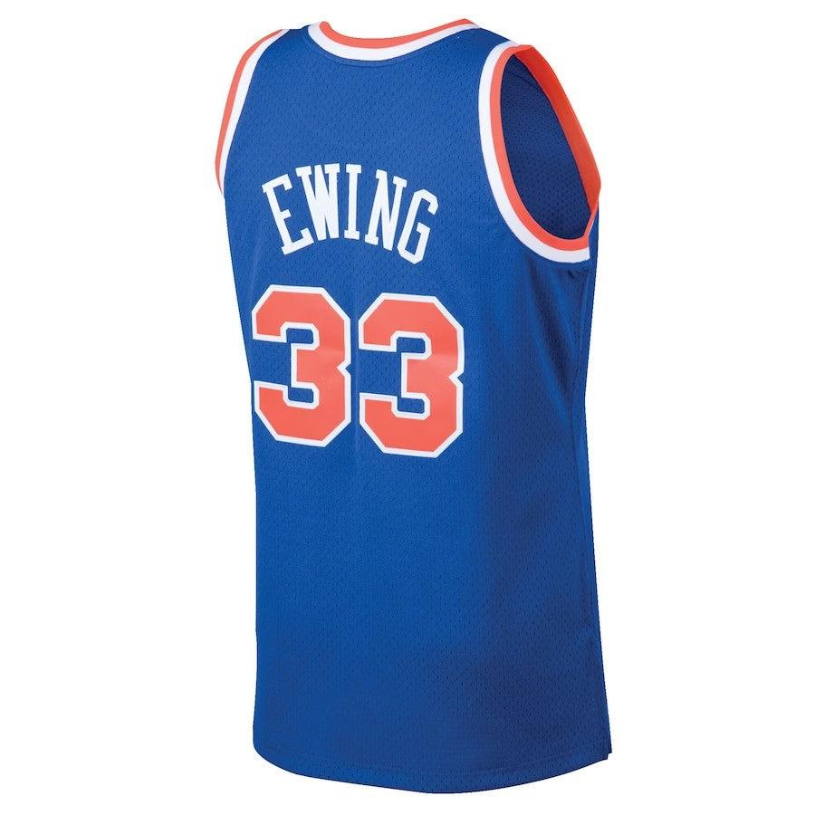 New York Knicks Mitchell & Ness Patrick Ewing #33 1991-92 Road Swingman Jersey - Royal