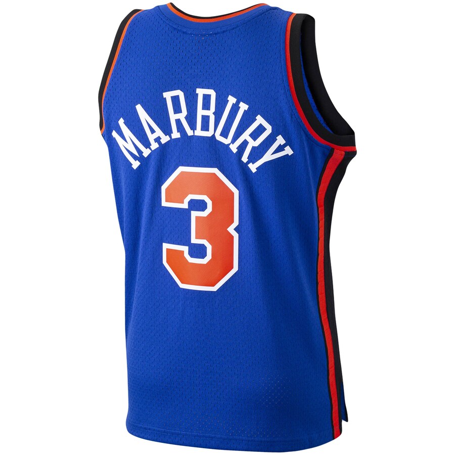 New York Knicks Mitchell & Ness Stephon Marbury #3 Blue 2005-06 Hardwood Classics Swingman Player Jersey