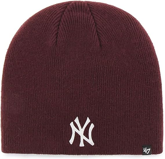 New York Yankees 47 Brand Maroon Cuffed Knit Hat