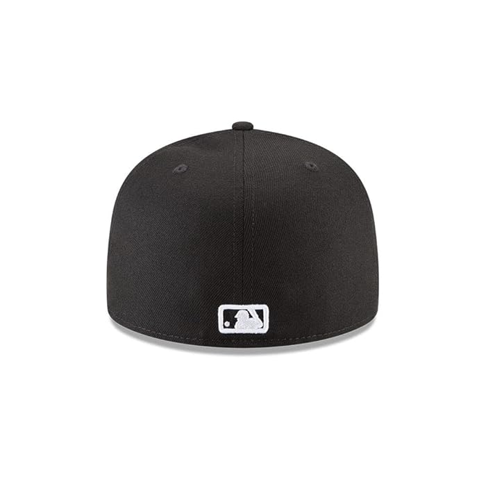 New York Yankees New Era 59Fifty Black White Fitted Hat