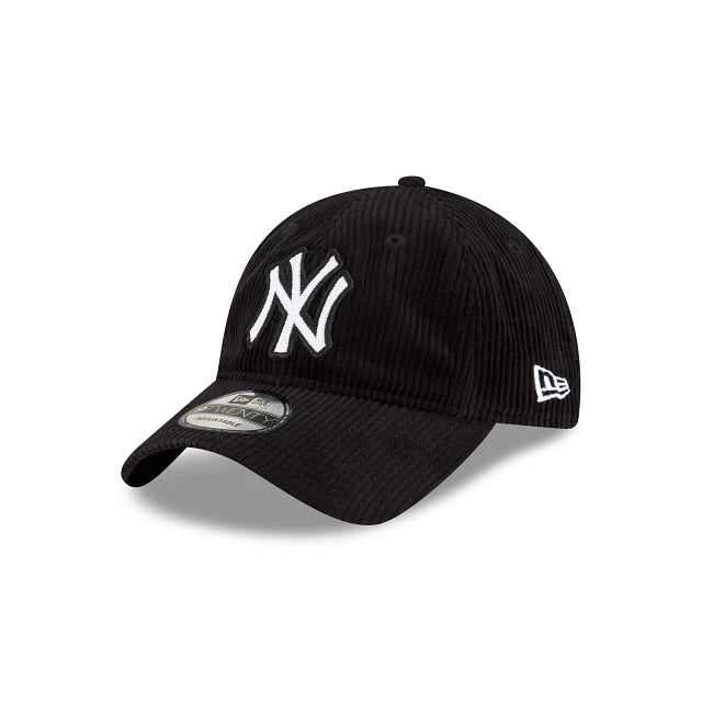 New York Yankees New Era 9TWENTY Black Corduroy Strapback Hat