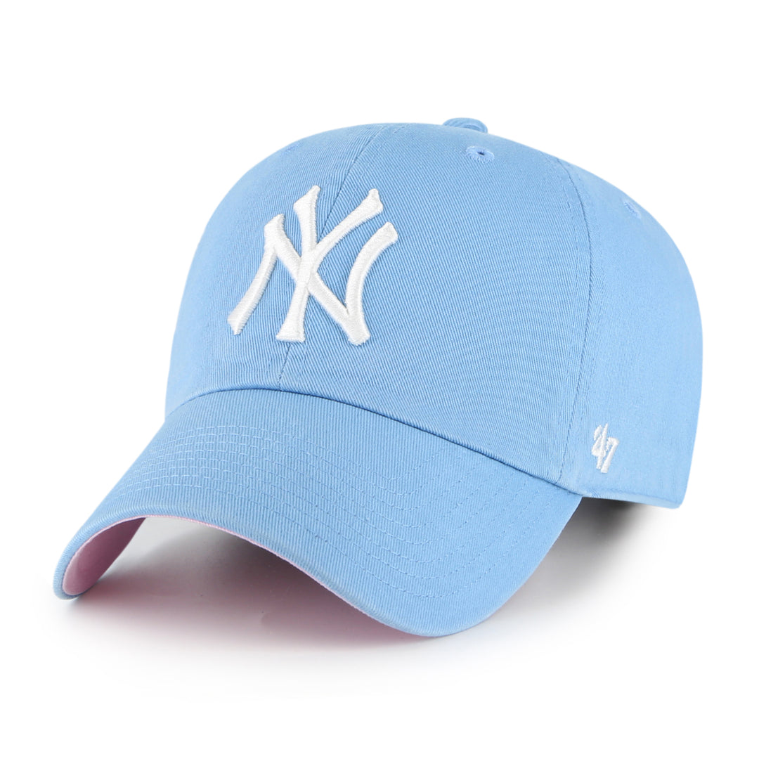 New York Yankees '47 Light Blue Fashion Color Undervisor Ballpark Clean Up Adjustable Hat