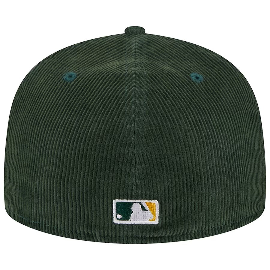 Oakland Athletics New Era Throwback World Series 1989 Corduroy 59FIFTY Fitted Hat - Green