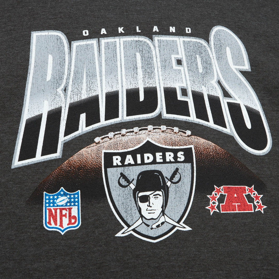 Oakland Raiders Mitchell & Ness Inzone Crew Charcoal Heather