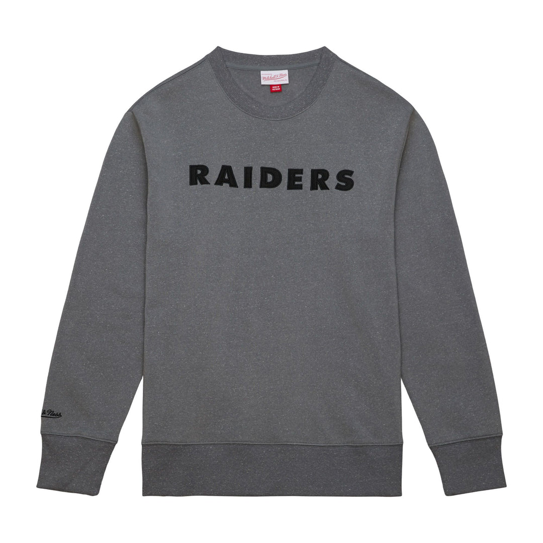 Las Vegas Raiders Mitchell & Ness NFL Snow Washed Fleece Crew Raiders