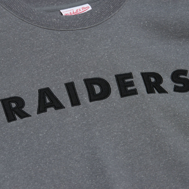 Las Vegas Raiders Mitchell & Ness NFL Snow Washed Fleece Crew Raiders