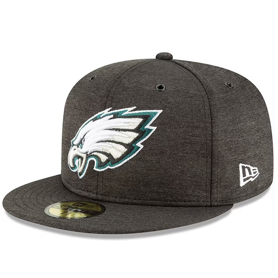 Philadelphia Eagles New Era Black 2018 NFL Sideline Home Official 59FIFTY Fitted Hat