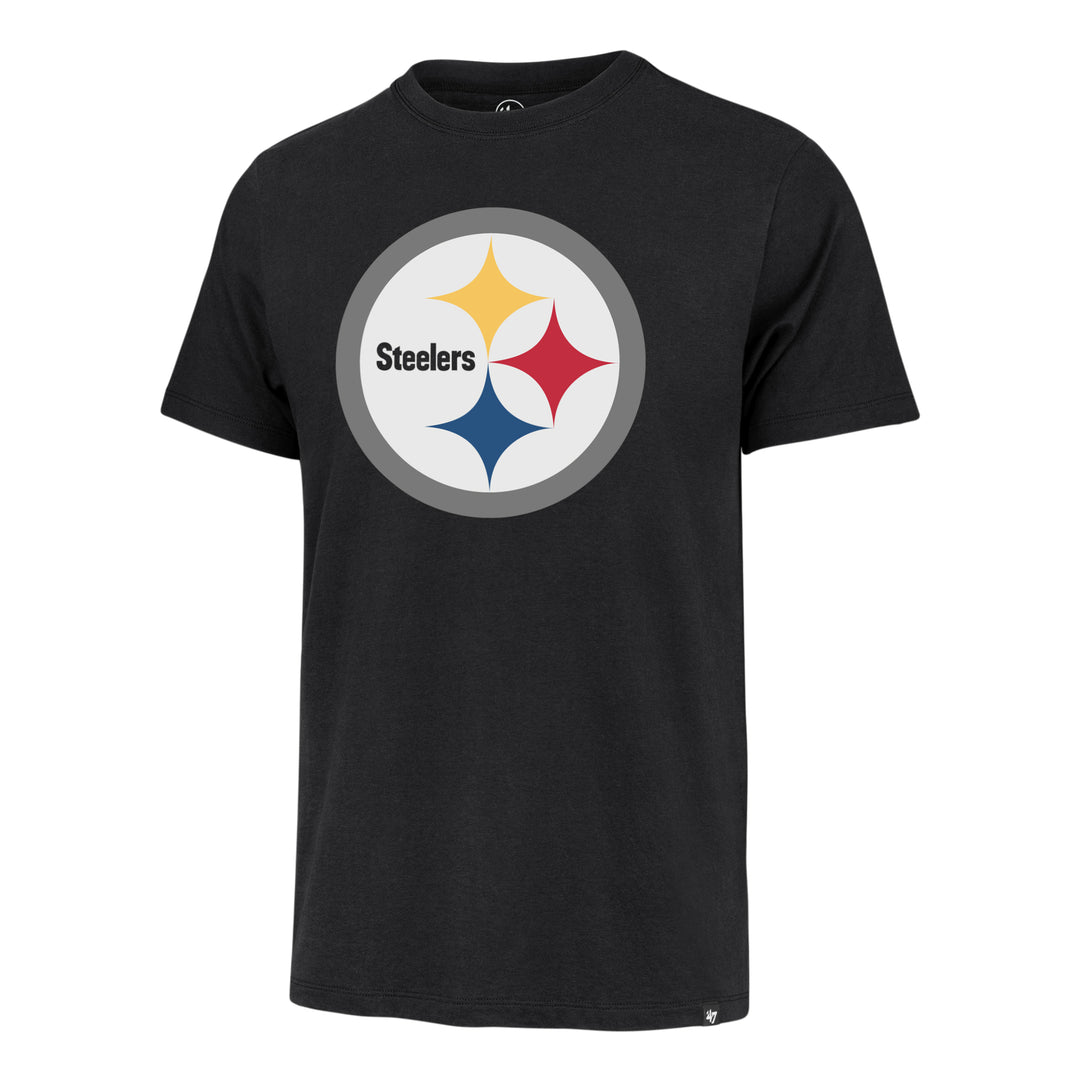 Pittsburgh Steelers 47 Brand Black Imprint Super Rival Tee