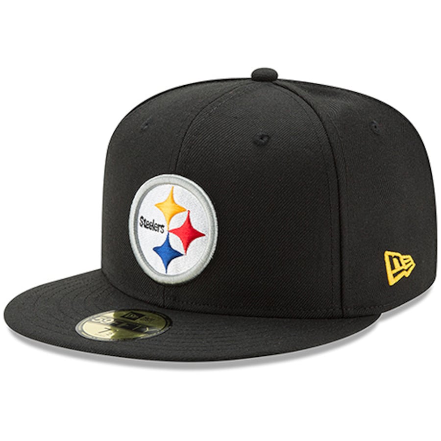 Pittsburgh Steelers New Era Black Omaha 59FIFTY Fitted Hat