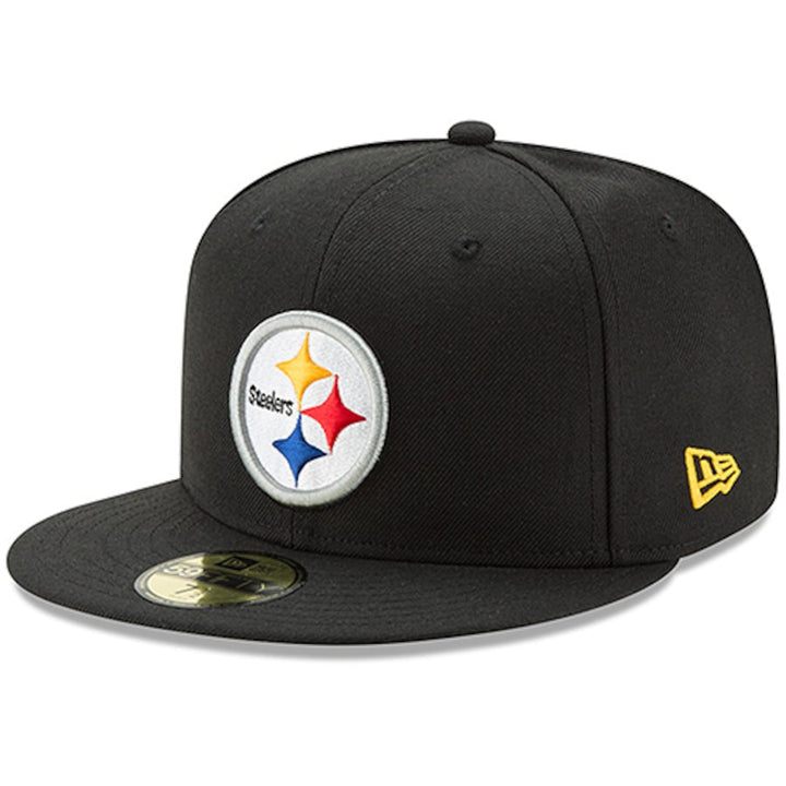 Pittsburgh Steelers New Era Black Omaha 59FIFTY Fitted Hat