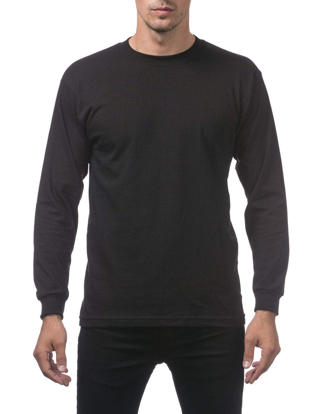 Pro Club Men's Comfort Cotton Long Sleeve T-Shirt Black