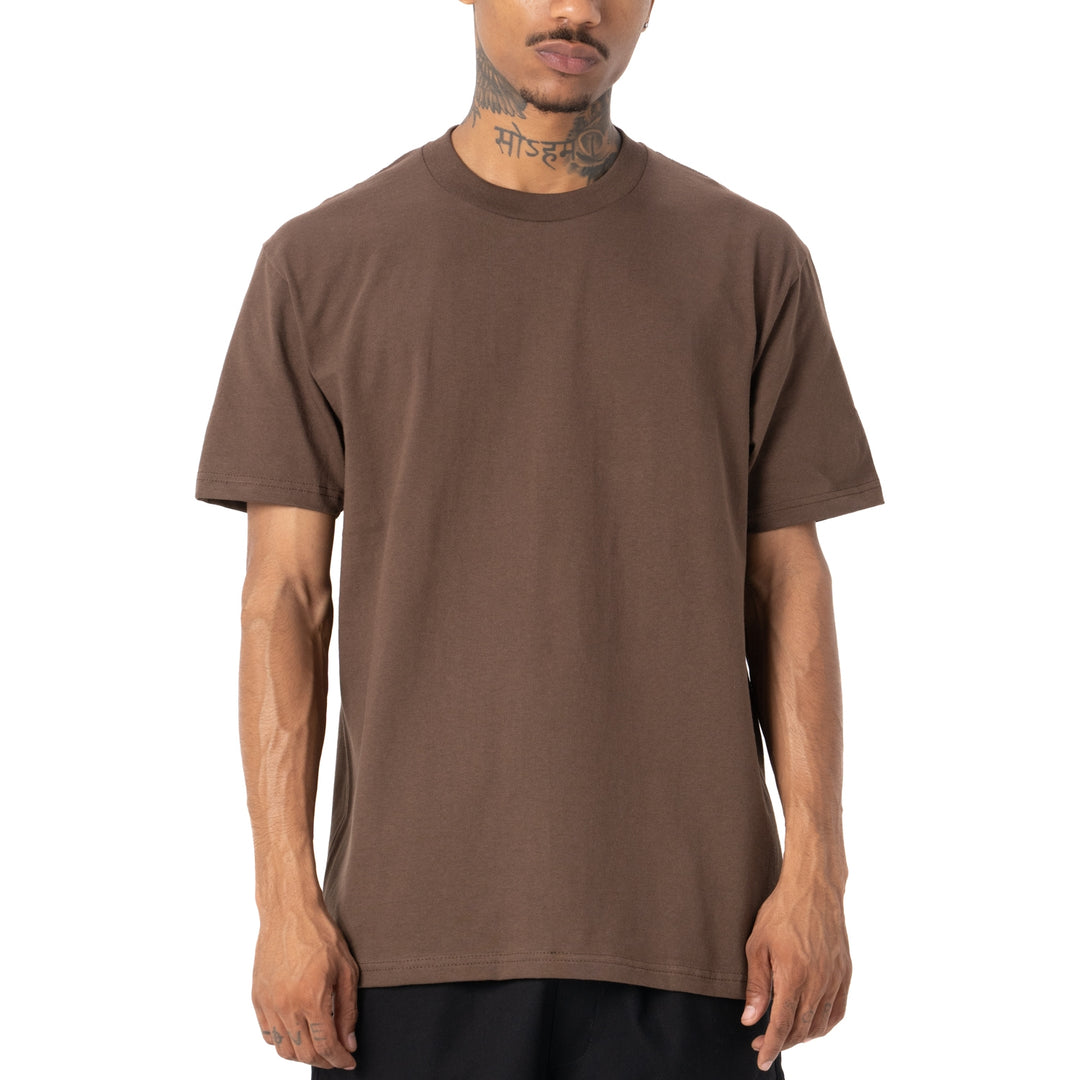 Pro Club Men's Comfort Cotton Short Sleeve T-Shirt Brown
