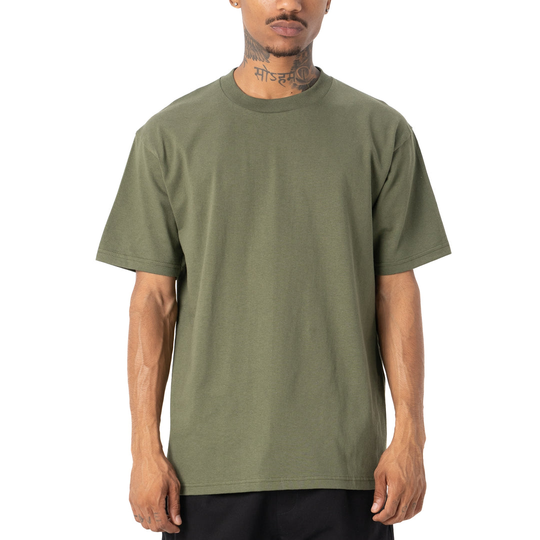 Pro Club Men's Comfort Cotton Short Sleeve T-Shirt Olive Green