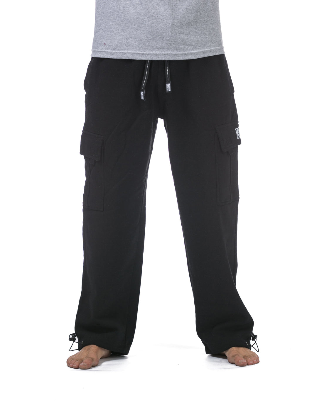 Pro Club Men's Heavyweight Fleece Cargo Pants Black