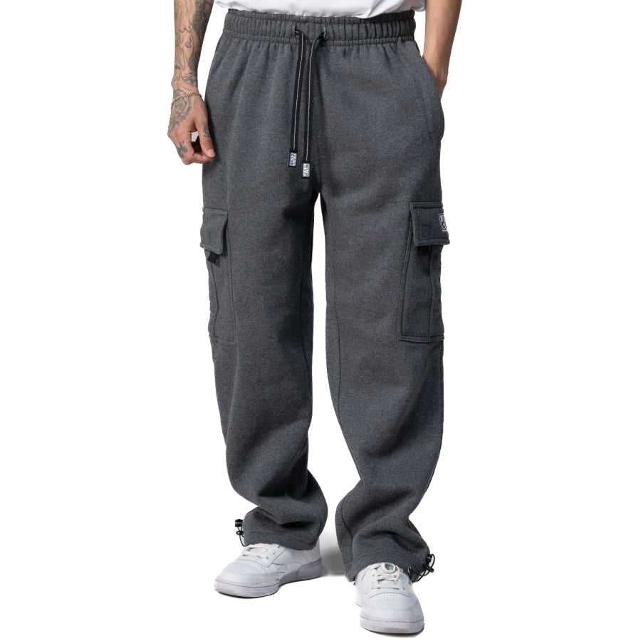 Pro Club Men's Heavyweight Fleece Cargo Pants Charcoal