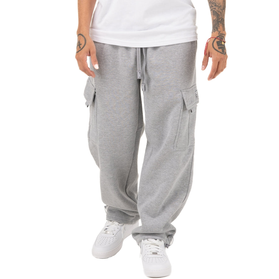 Pro Club Men's Heavyweight Fleece Cargo Pants Gray