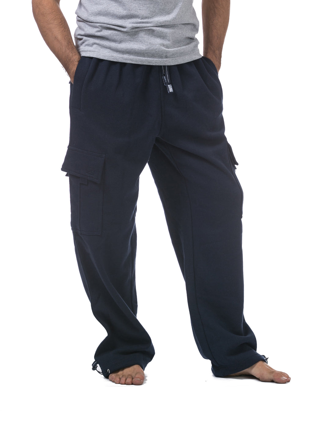 Pro Club Men's Heavyweight Fleece Cargo Pants Navy