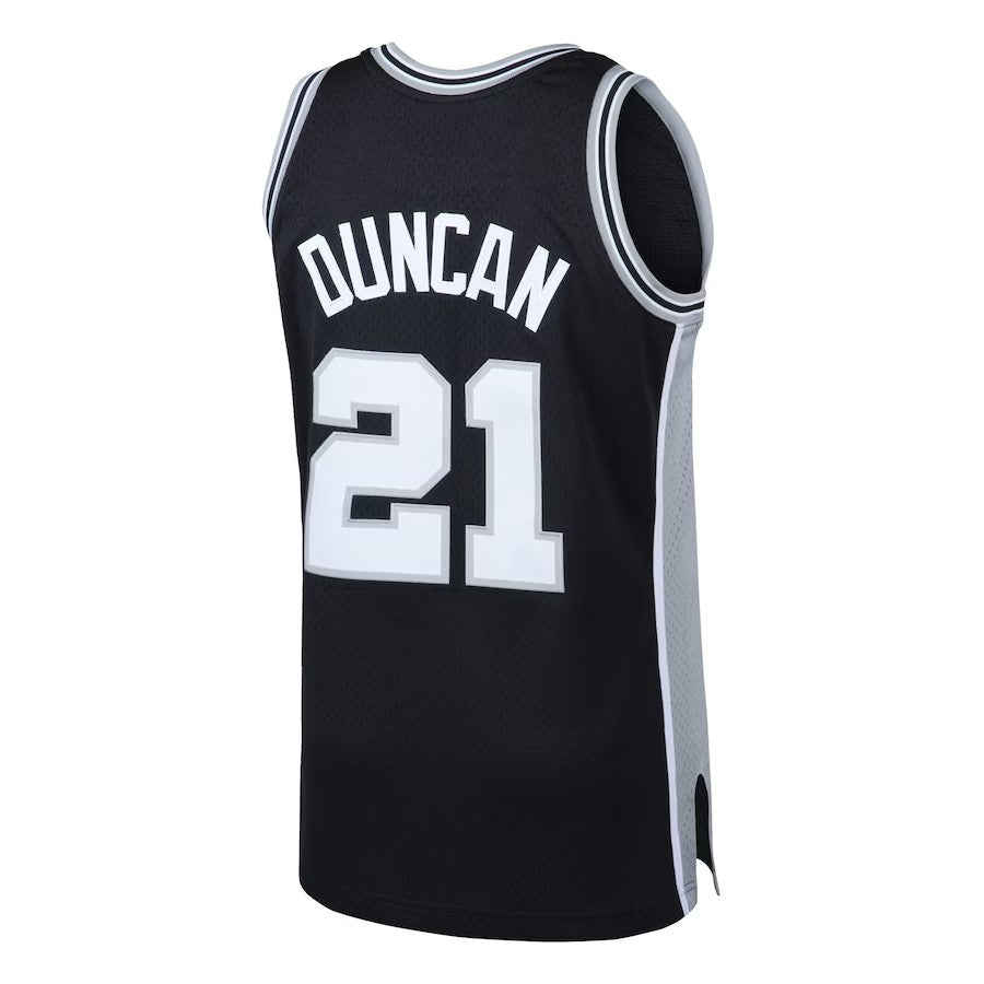 San Antonio Spurs Mitchell & Ness Tim Duncan #21 Black Hardwood Classics Swingman Jersey