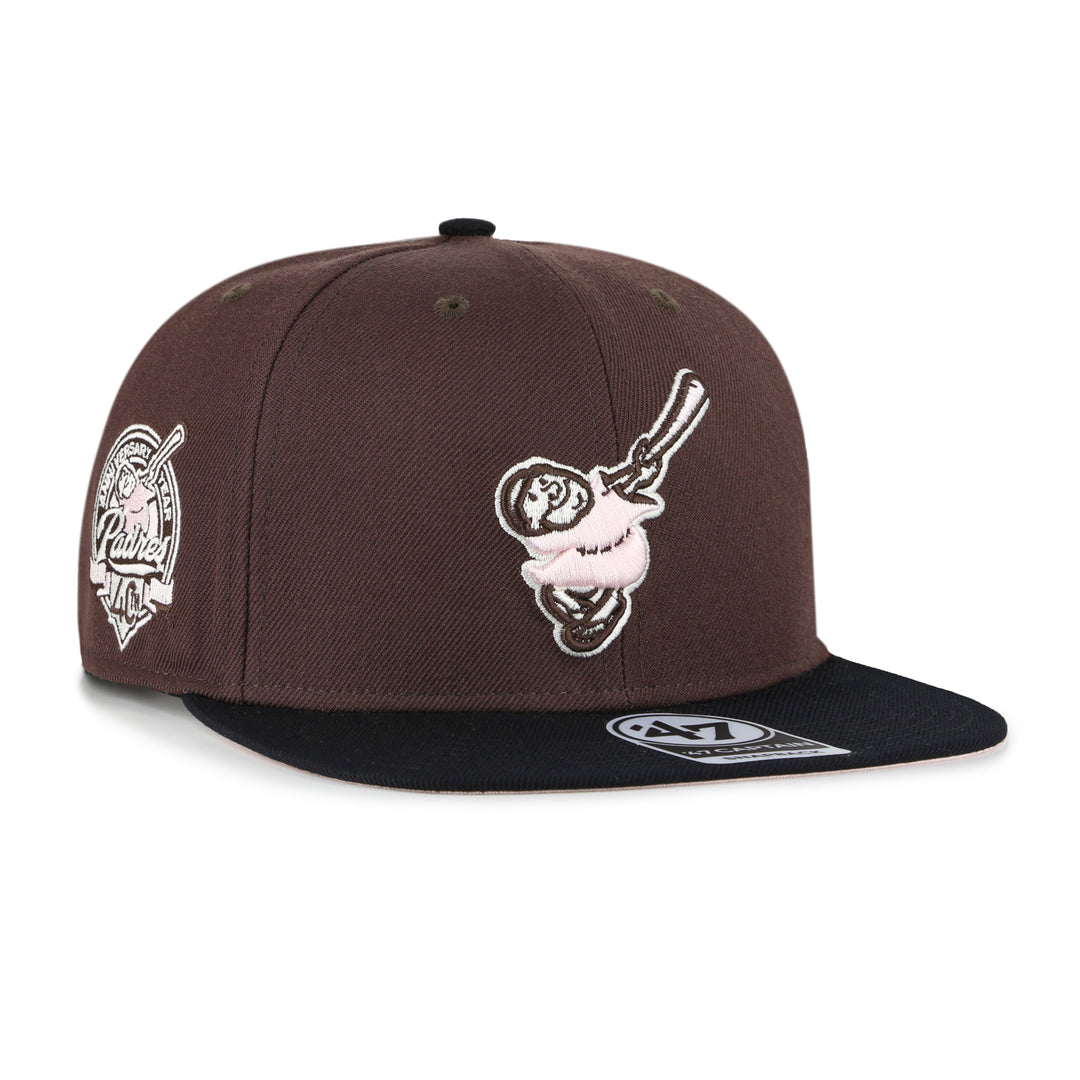 San Diego Padres 47 Brand Friar Logo Brown MLB Captain Adjustable Snapback Hat