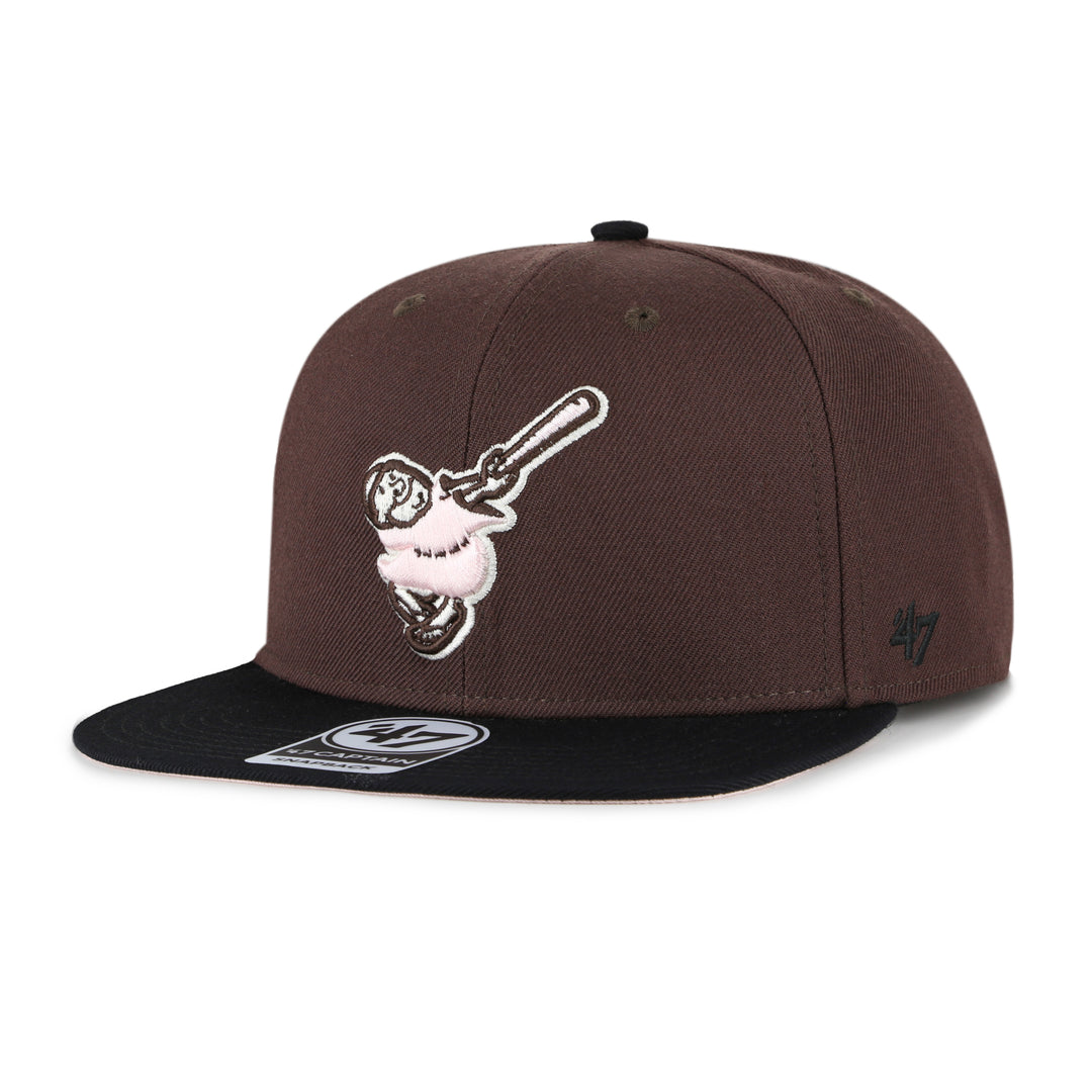 San Diego Padres 47 Brand Friar Logo Brown MLB Captain Adjustable Snapback Hat