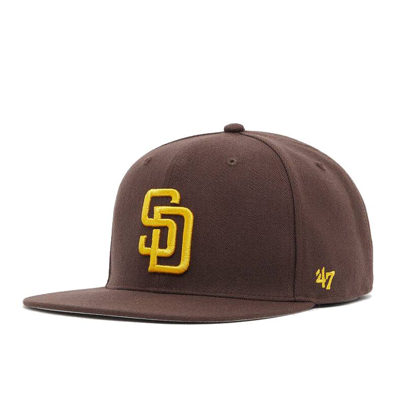 San Diego Padres 47 Brand Sure Shot Captain Snapback Hat - Brown