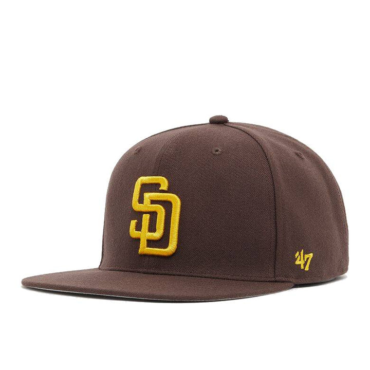 San Diego Padres 47 Brand Sure Shot Captain Snapback Hat - Brown