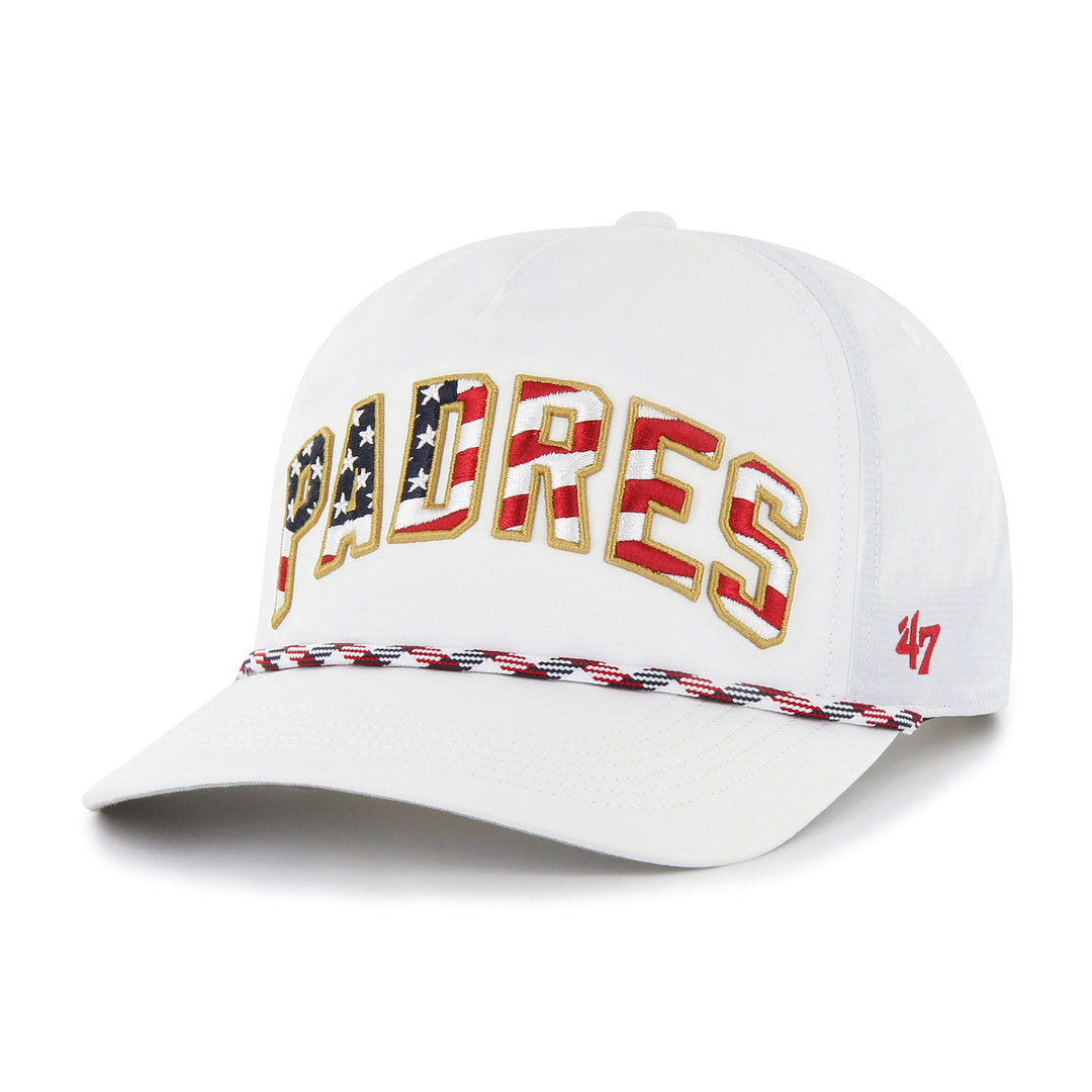San Diego Padres 47 Brand White Flag Flutter Hitch Snapback Hat