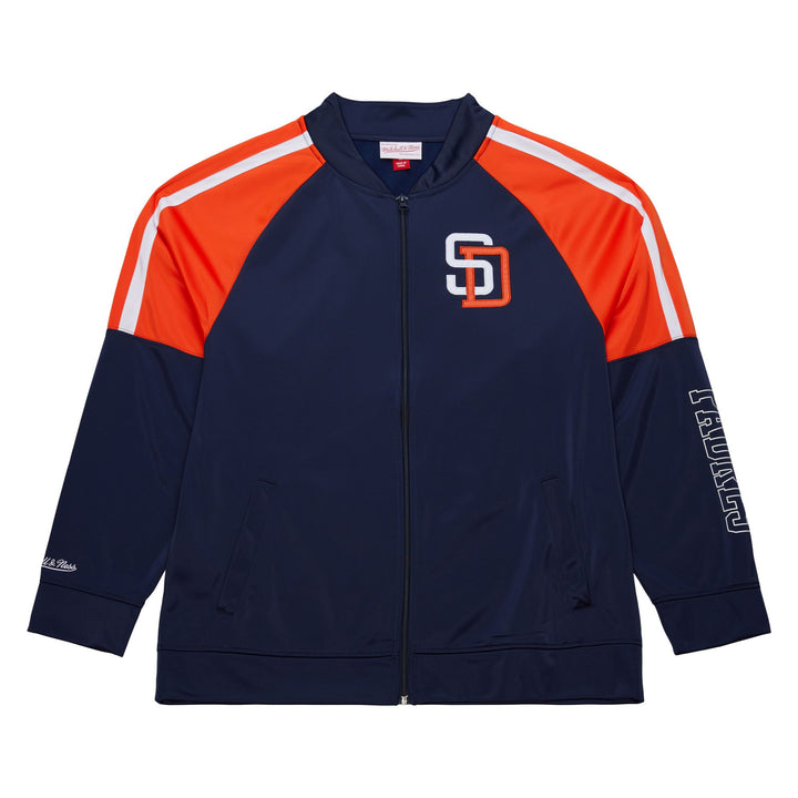 San Diego Padres Mitchell & Ness Color Blocked Track Jacket Vintage Logo