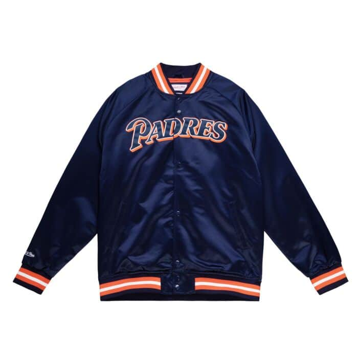 San Diego Padres Mitchell & Ness Lightweight Satin Jacket Navy