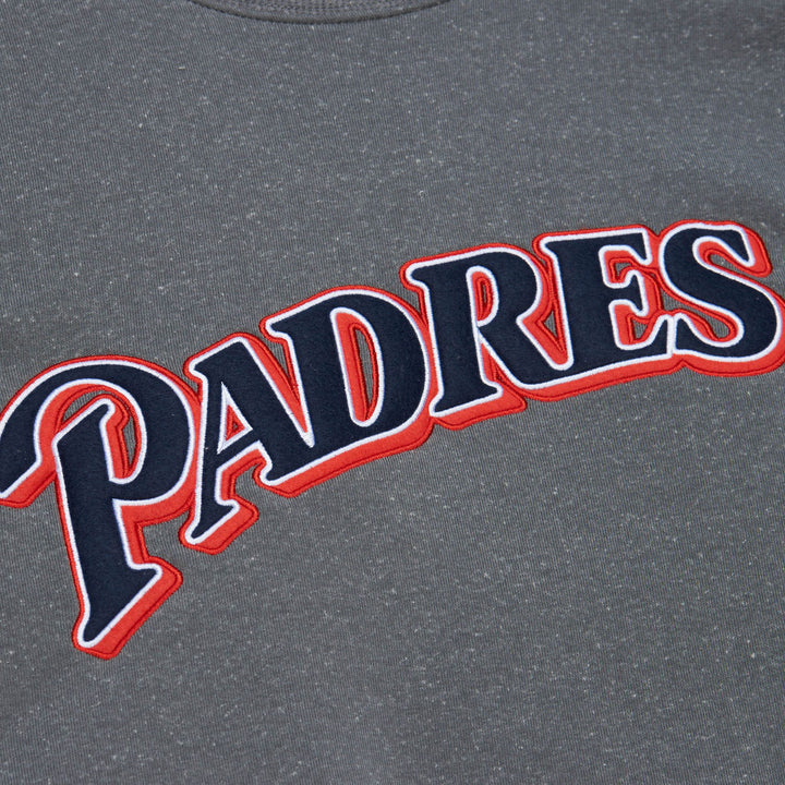 San Diego Padres Mitchell & Ness Snow Washed Fleece Crew