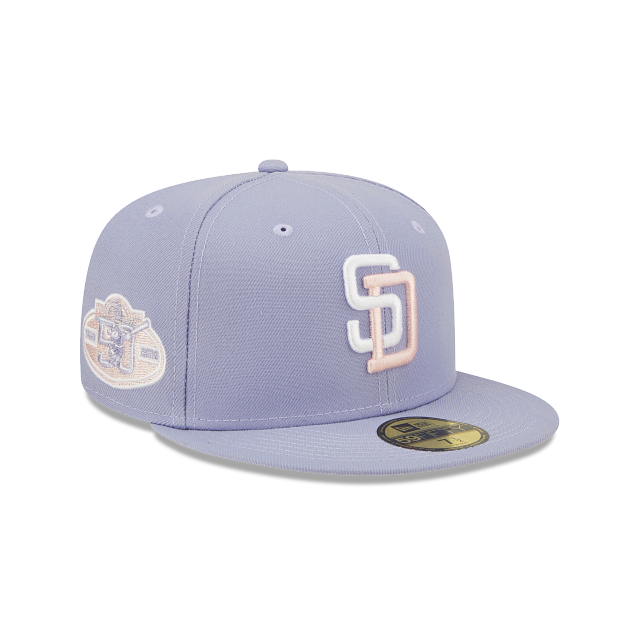 San Diego Padres New Era 50th Anniversary Patch Lavender 59FIFTY Fitted Hat