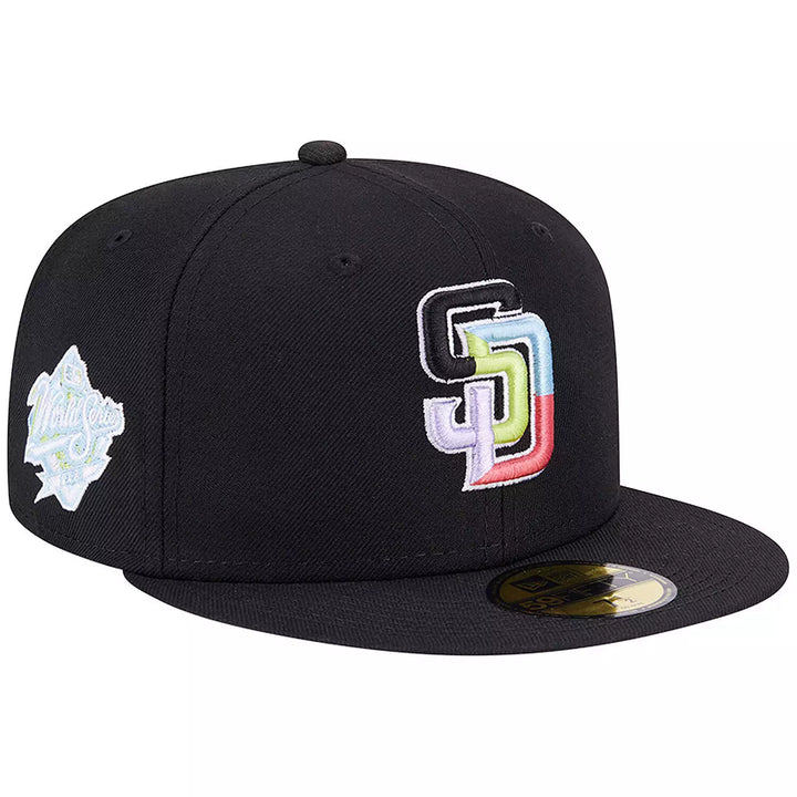 San Diego Padres New Era Black Multi-Color Pack 59FIFTY Fitted Hat