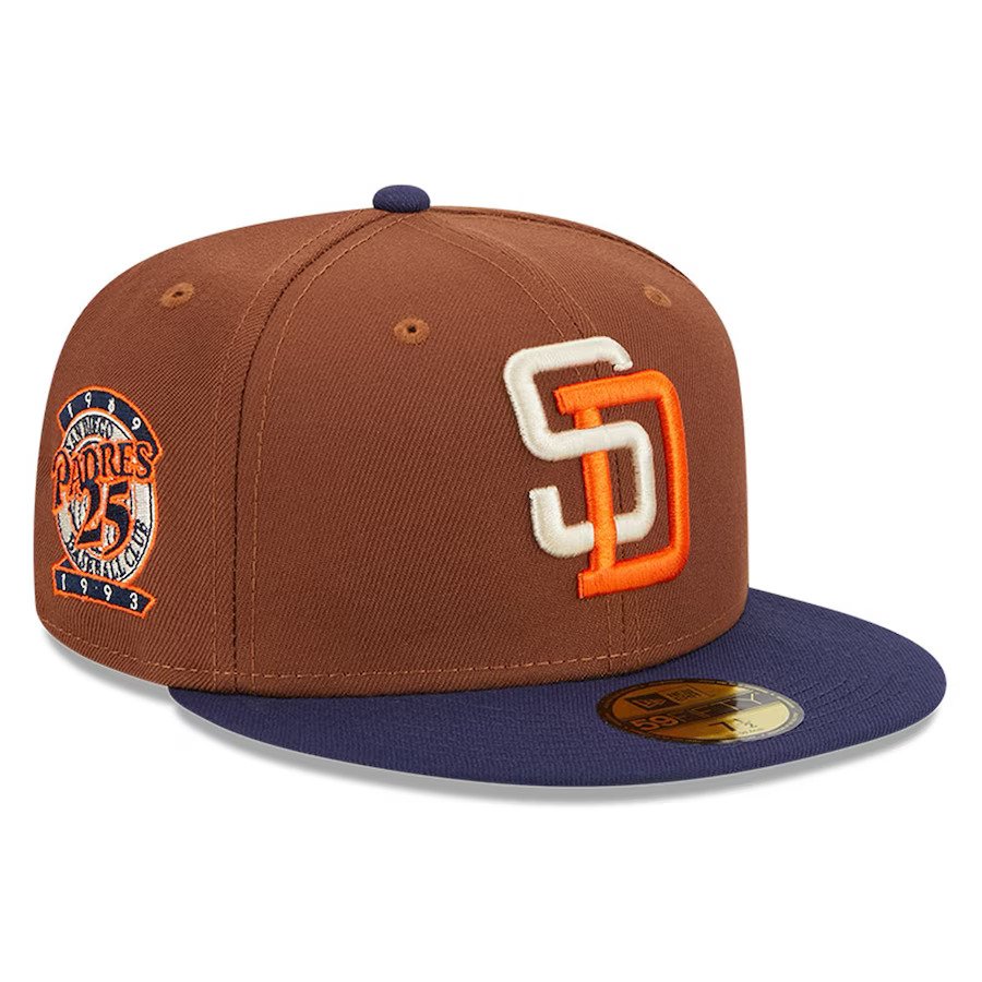 San Diego Padres New Era Brown Harvest 25th Anniversary 59FIFTY Fitted Hat
