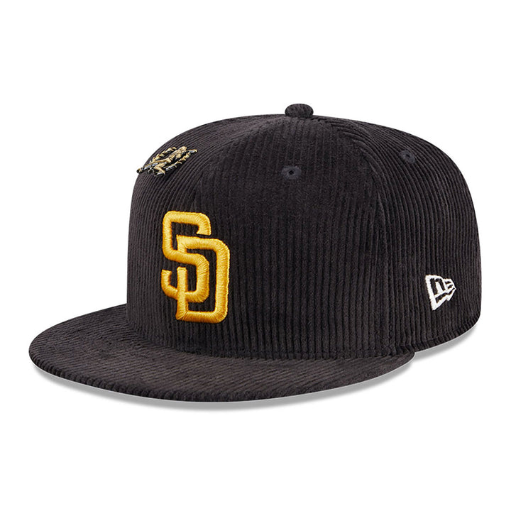 San Diego Padres New Era Letterman Pin Cord Dark Brown 59FIFTY Fitted Cap