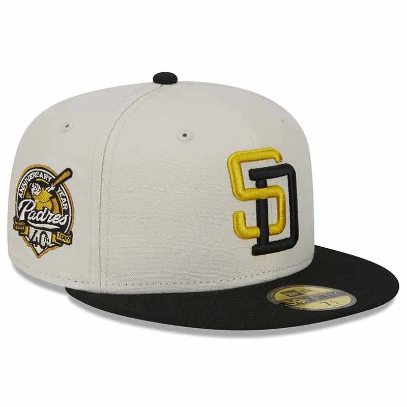 San Diego Padres  New Era Two Tone Stone 40th Anniversary Patch Gray UV 59FIFTY Fitted Hat