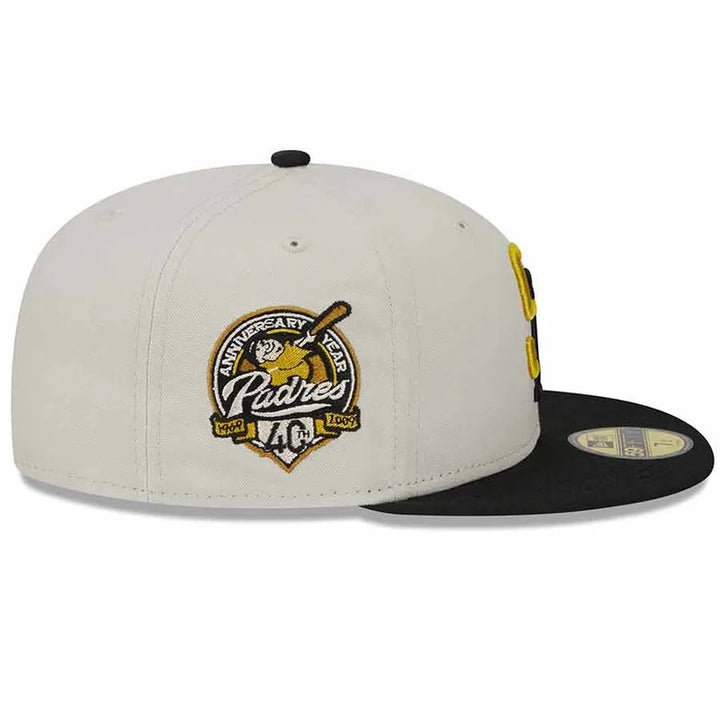 San Diego Padres  New Era Two Tone Stone 40th Anniversary Patch Gray UV 59FIFTY Fitted Hat