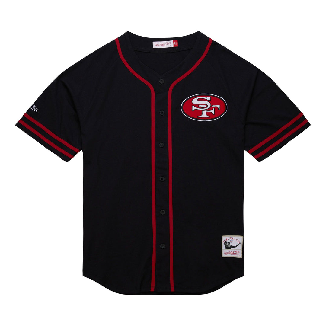 San Francisco 49ers Mitchell & Ness Fashion Cotton Button Front Vintage Logo