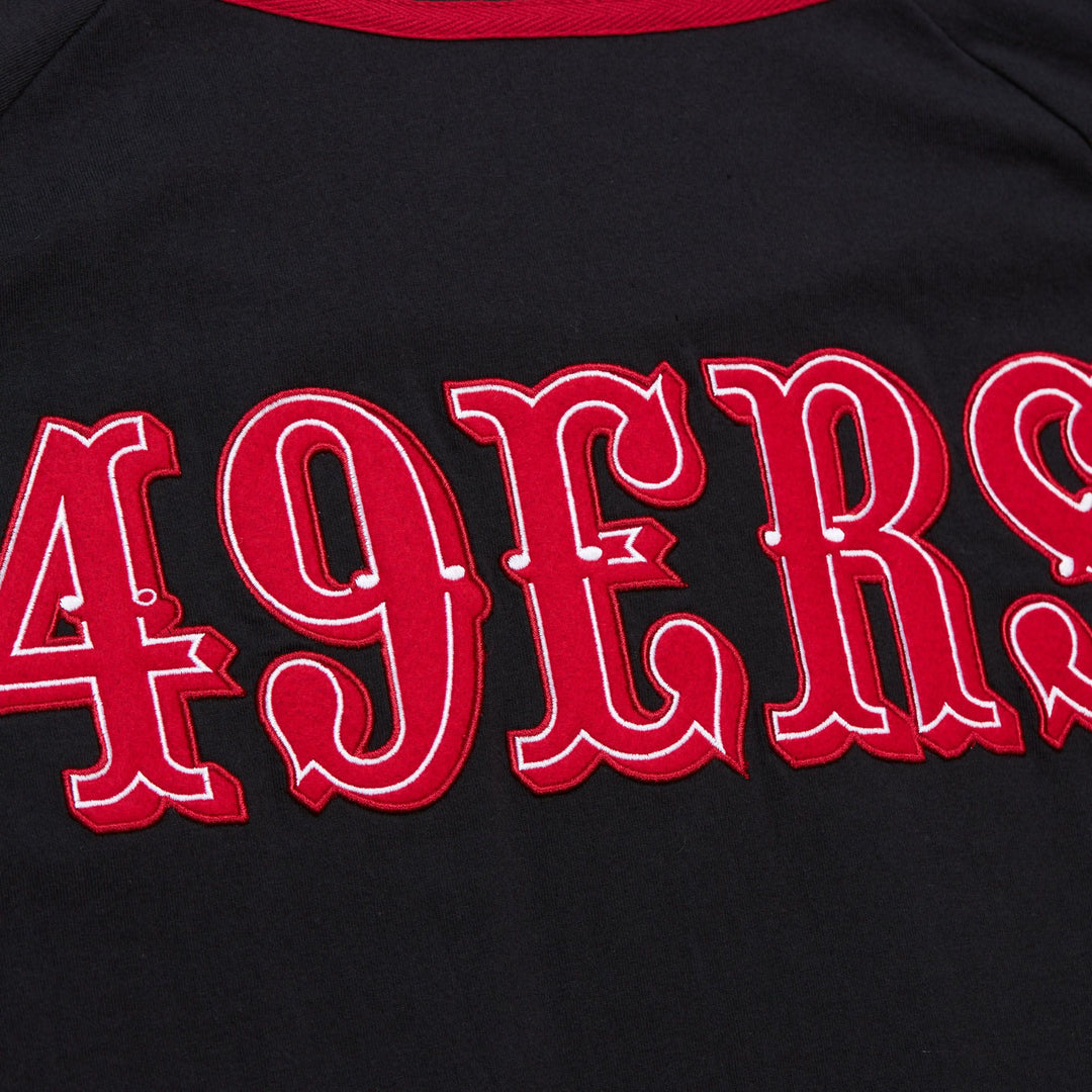San Francisco 49ers Mitchell & Ness Fashion Cotton Button Front Vintage Logo