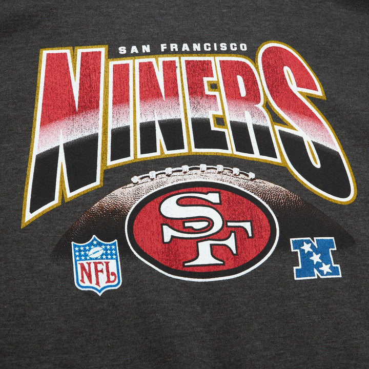 San Francisco 49ers Mitchell & Ness Inzone Crew Charcoal Heather