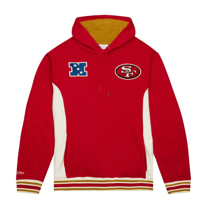 San Francisco 49ers Mitchell & Ness Red Team Legacy French Terry Hoodie