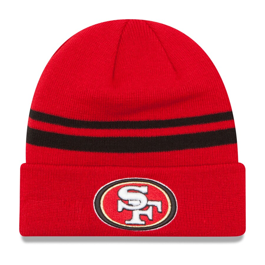 San Francisco 49ers New Era Scarlet Team Logo Cuffed Knit Hat
