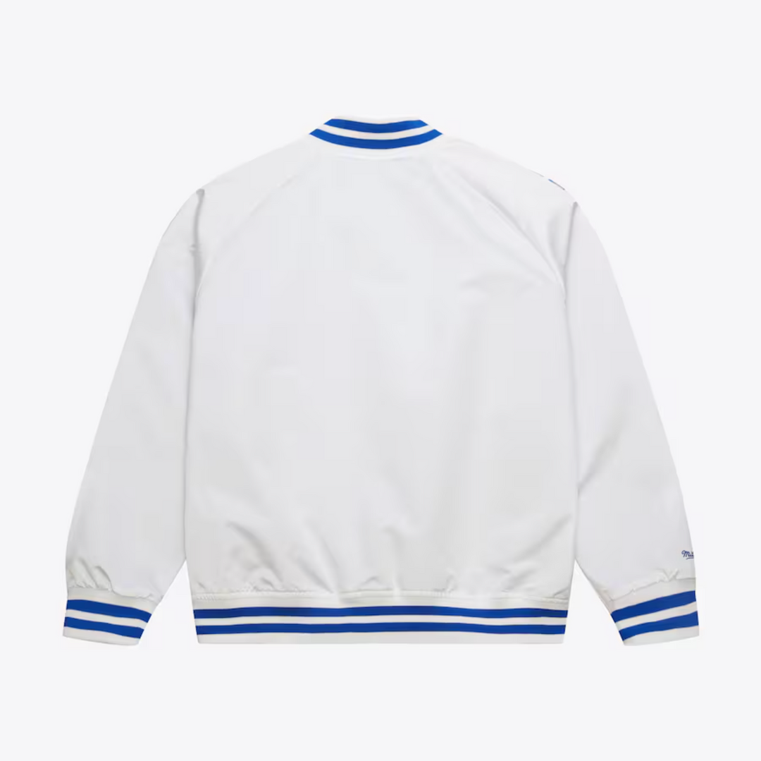 Men's White Los Angeles Dodgers Mitchell & Ness Cooperstown Collection Lightweight Satin Full-Snap Jacket