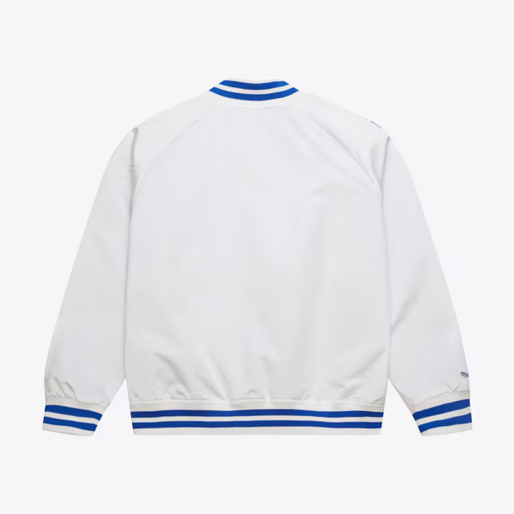 Men's White Los Angeles Dodgers Mitchell & Ness Cooperstown Collection Lightweight Satin Full-Snap Jacket