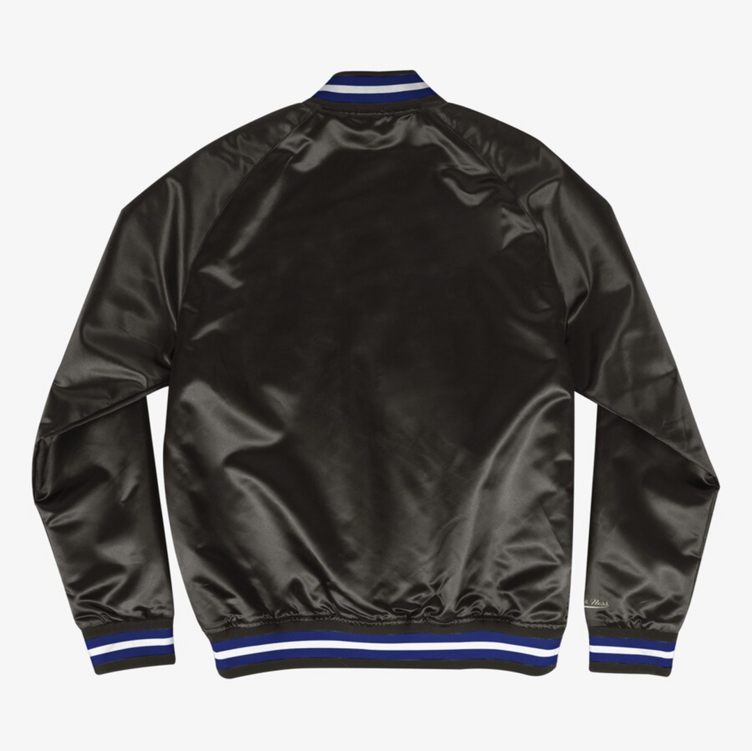 Men's Black Los Angeles Dodgers Mitchell & Ness Cooperstown Collection Lightweight Satin Full-Snap Jacket
